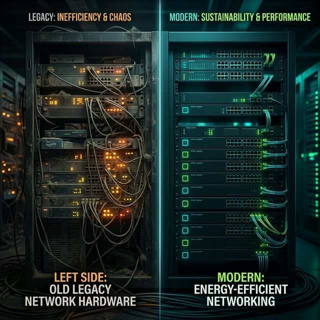 Legacy vs modern network hardware comparison
